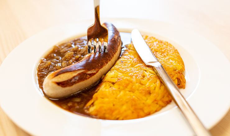 Kalbsbratwurst & Rösti